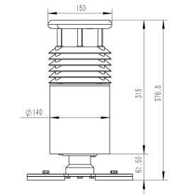 五要素車載氣象站尺寸圖